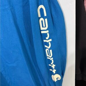 Carhartt Bright Blue Logo Sleeve Shirt